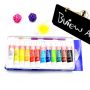 6 ML 12 Color Professional DIY Acrylic Paint Set With Hand Wall Painting Brush