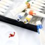24 pcs Pack Acrylic Color Paint Kit With Brushes Palette