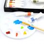 24 pcs Pack Acrylic Color Paint Kit With Brushes Palette