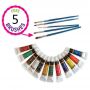 Amazon Hot Selling 12 pcs And 24 pcs Pack Acrylic Color Paint With Brushes