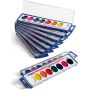 Art 24Pack 8 Colors Semi Moist Washable Watercolors Paints For Kids