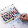 Professional Artist Grade 72 Colors 52 Regular Colors 20 Metallic Colors Solid Watercolor Paint Set For Painting
