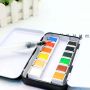 Hot Selling 12 Color Artist Travel Solid Watercolor Cake Set With 2 Pcs Paint Brushes