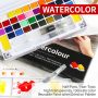 12 Colors Premium Colors Travel Solid Watercolor Pigment Kit Portable Painting for Beginners, Painting