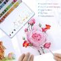 42 Premium Colors Plus 6 Metallic Colors Pigment Solid Watercolor Paint Kit With Brush Pen