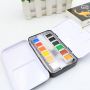 Hot Selling 12 Color Artist Travel Solid Watercolor Cake Set With 2 Pcs Paint Brushes