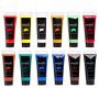 Professional 75Ml 6 Colors 12 Colors Acrylic Grade Painting Kit For Painting Canvas Fabric Paper