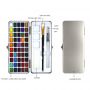 2020 New Product 50 Colors Portable Solid Watercolor Paint Cakes With Paint Brushes Sponge For Student Designer