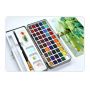 2020 New Product 50 Colors Portable Solid Watercolor Paint Cakes With Paint Brushes Sponge For Student Designer