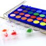 28 Color Fundamental Watercolor Pan Set with Paint Brush