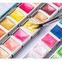 2022 New 48 Colors Glitter Solid Watercolour Solid Paint Box Metallic Watercolor Paints Set With Gift Box For Artists,Student