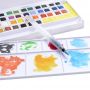 High Quality Watercolor Cake Paints Set With Palette And Two brush
