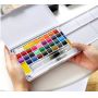 Artists Supply Premium Colors Travel Solid Watercolor Pigment Kit Portable Painting for Beginners, Painting