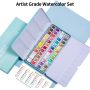 2022 New 48 Colors Glitter Solid Watercolour Solid Paint Box Metallic Watercolor Paints Set With Gift Box For Artists,Student