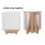 Hot Selling Mini Painting Canvas 5x5 inch Stretched Canvas with Wood Display Easel Kit for Kids Painting Party, Craft Drawing