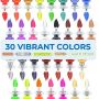 Highly Pigment Vibrant Colors Non Toxic Puffy Fabric Paints For Painting