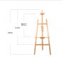 Factory direct sales 150cm red beech wood easel solid wood wooden sketch art easel advertising display stand