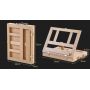 Adjustable Wood Table Easel with Storage Drawer Portable Beech Wood Artist Desktop Board for Canvas Painting Drawing Sketching