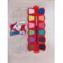 12 Colors Watercolor Cake Set with Paint Brushes for Kids and Adults Washable Paint for Classroom Kindergarten Art Activities