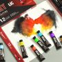 12/24/30colors Premium Acrylic Paint Set Rich Pigment Non-Fading Non-Toxic Paints for Artist Hobby Canvas Painting