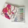 Artist's Acrylic Color Paint Set 24 Colors 12ml Non-toxic Art Paints for Canvas Party Craft Painting for Kids Student & Beginner