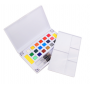 Watercolor paint set 36 solid colors travel pocket set with 2 watercolor brush pens 2 mix palette for watercolor paintings