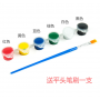 Primary acrylic paint set for crafts 6 assorted color paint pots painting strips 3 ml paint jars with 1pc plastic brush