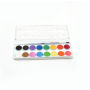 Artist paint 16 colors watercolor pan set water color cake paintbrush water cakes palette lid case easy to blend colors