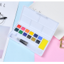 Watercolor paint travel set half pan refills 12 pcs solid pigment watercolor with 1 watercolor brush pen 1 mix palette