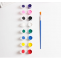 3ml 8 strips paint with 1 pc plastic brush for paint cups party supplies basics acrylic paint containers with lids