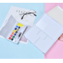 Watercolor paint travel set half pan refills 12 pcs solid pigment watercolor with 1 watercolor brush pen 1 mix palette