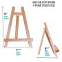 Tabletop Display Stand Artist canvas Easel,Beechwood Tripod for kids Painting easel artists painting set