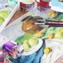 Water Based Stationery Gouache painting Non-toxic Acrylic Paint set Art Supplies of 100ml 12 colors