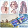Eco Children Watercolor Paints Creative 12 Colors Nontoxic Solid Cake Watercolor Paint Set Hot sale products