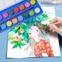 Eco Children Watercolor Paints Creative 12 Colors Nontoxic Solid Cake Watercolor Paint Set Hot sale products
