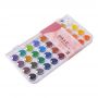 2022 hot selling 8/12/16/24/36/48 colors solid water color cake kids watercolor paint set with brush pen non toxic OEM art