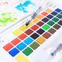 Solid Watercolor set comes in 48 premium colors and comes with watercolor paper for artists to sketch