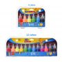 12 Colors Paint Kit Multi-Function Airbrush Paint for Paper Wall Car Leather Arts and Crafts Acrylic Airbrush Paint Set