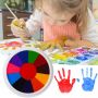 Large washable paint pad Hand Finger Painting DIY Pigment Toy Drawing Kindergarten Graffiti Multi color Finger Baby DIY Ink Pads