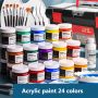Professional acrylic leather paint cans canned hold a variety of 18/24/36 colors of textile paint dye silk fabric paint