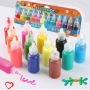 12 Colors Paint Kit Multi-Function Airbrush Paint for Paper Wall Car Leather Arts and Crafts Acrylic Airbrush Paint Set