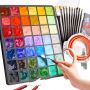 42 Colors 60/75ml with Storage Box Rich Pigments Vibrant art Acrylic Paint Set