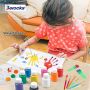Washable Paint Set Art 33 Pieces Children's Paint Set Contains 10 colors Finger paint Finger Painting Sponge brush palette