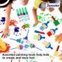 Washable Paint Set Art 33 Pieces Children's Paint Set Contains 10 colors Finger paint Finger Painting Sponge brush palette