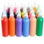 Wholesale non-toxic Acrylic paint leather paint bottles in a variety of capacity textile dye silk fabric paint set