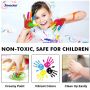 Washable Paint Set Art 33 Pieces Children's Paint Set Contains 10 colors Finger paint Finger Painting Sponge brush palette
