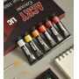 Promotional 12 colors 12ml Non-toxic Outdoor Artist Waterproof Acrylic Paint with Al tube for art supplies