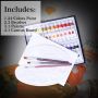 Creative 24 colors 12ml acrylic paint pigment set for art fabric painting art supplies with 3 brushes and 1 palette and 1 canvas