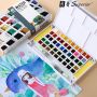 Superior - 12/18/24/30/36/40/48 colours high quality transparent solid watercolour paint set