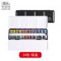 Winsor & Newton 6/16/12/16/24/45 colours Best high quality solid watercolour paint set with metal box